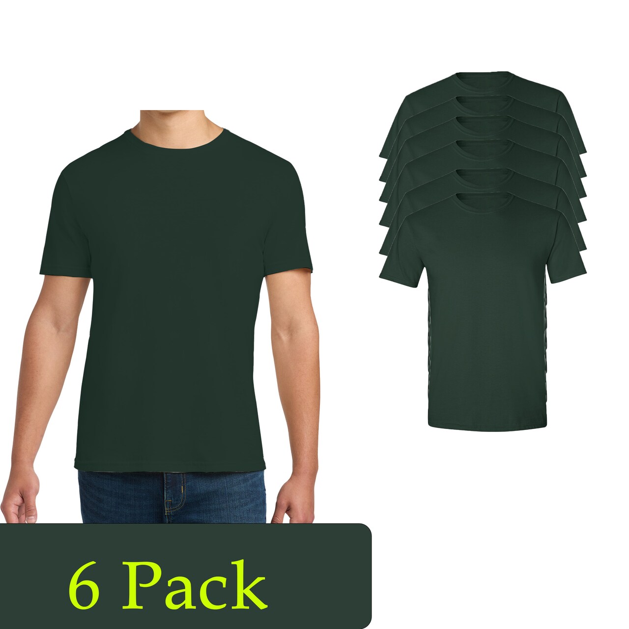 Gildan Men's Softstyle Short Sleeve T-Shirt, Craft Bundle Blank Tee for Custom Design, Forest, S-3XL